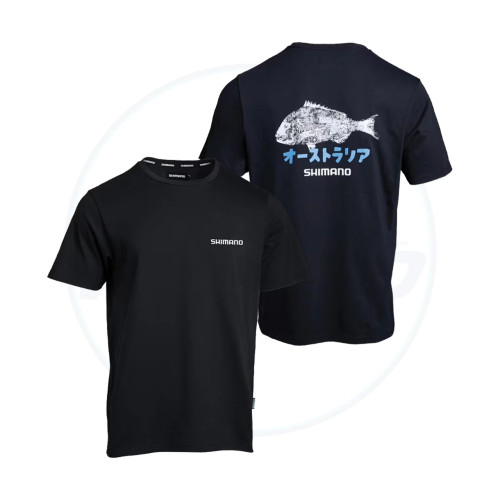 Shimano Gyotaku T-Shirt - Black Front/Back