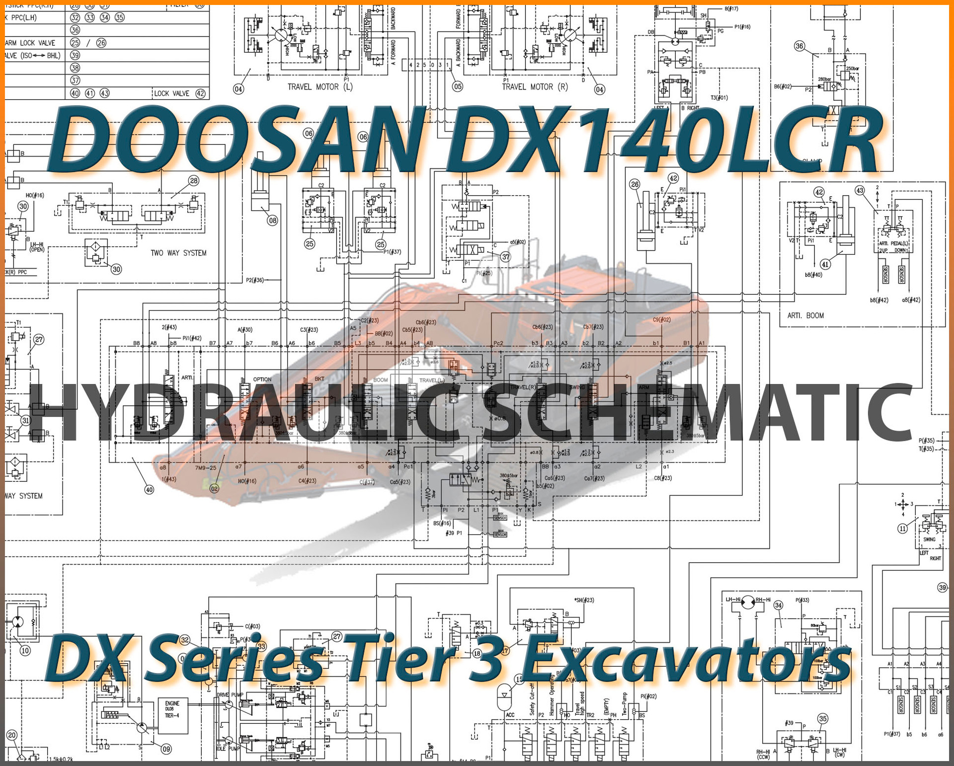 Heavy Equipment Hydraulic Schematics | Diagrams for Excavators, Loaders ...