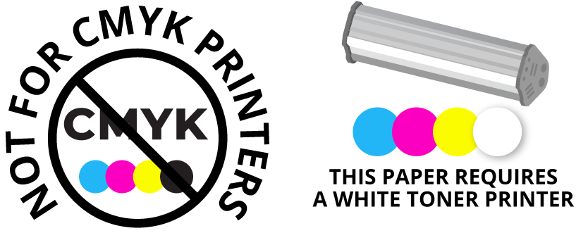 RhinoDark Laser Transfer Paper - Trim Free Paper for White Toner