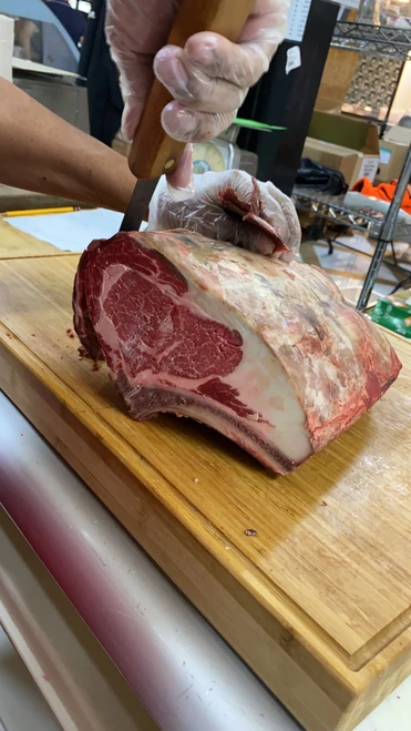 USDA BONE IN RIB EYE  -  21 DAY DRY AGED