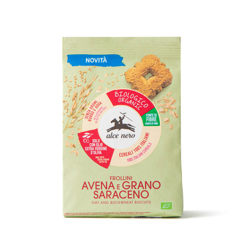 Organic oat and buckwheat biscuits Alce Nero 250g