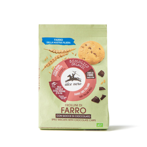 Organic spelt biscuits with chocolate drops Alce Nero 250g