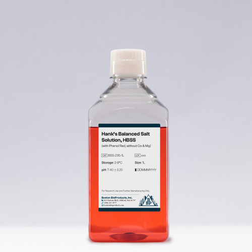 Hank's Balanced Salt Solution, HBSS (with Phenol Red, without Ca & Mg) - 1L