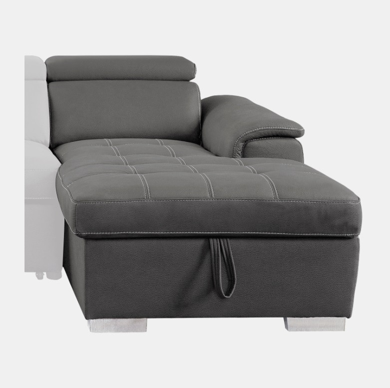 Ferriday Gray Sleeper Sectional - Thumbnail 3