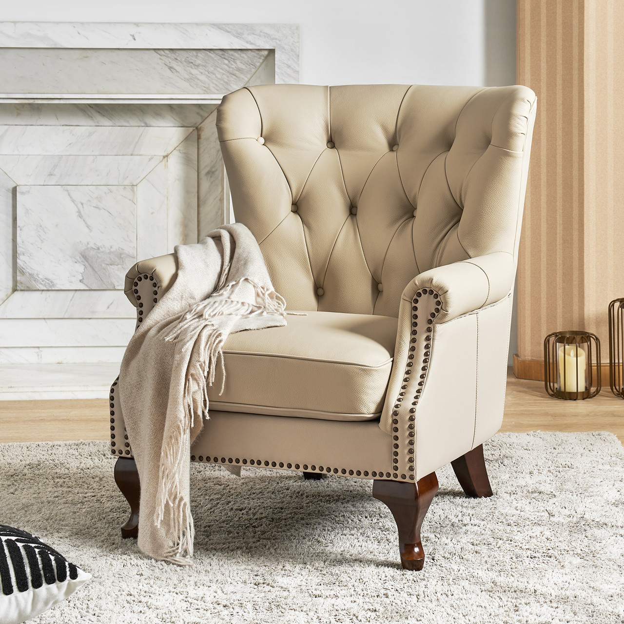 Genuine leather lounge chair cheap