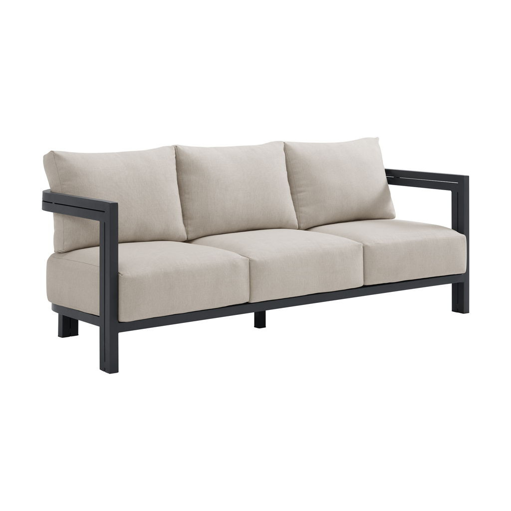 Playa - Sofa With 2 Pillows - Dark Gray / Beige - Kassa Mall Home