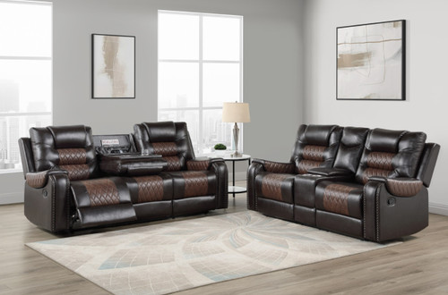 Hart Reclining Set In Faux Leather Homelegance Kassa Mall
