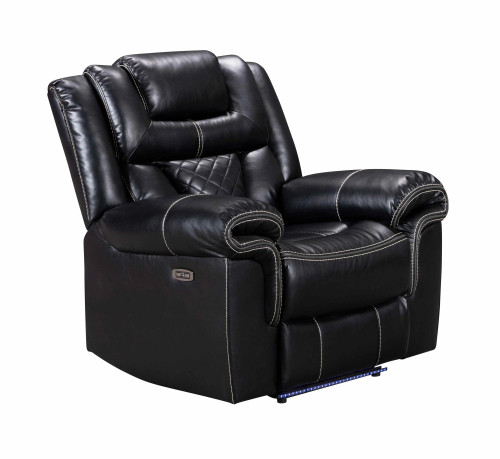 Alexa 3pc Power Reclining Living Room Set in Leather