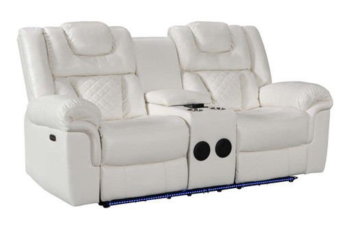 Alexa 3pc Power Reclining Living Room Set in Leather