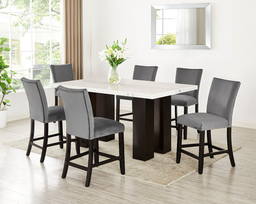 Finley Counter Dining Room Set HH-Finley-Silver by Happy Homes