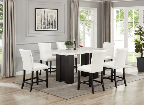 Finley Counter Dining Room Set in Faux Leather HH-Finley by Happy Homes