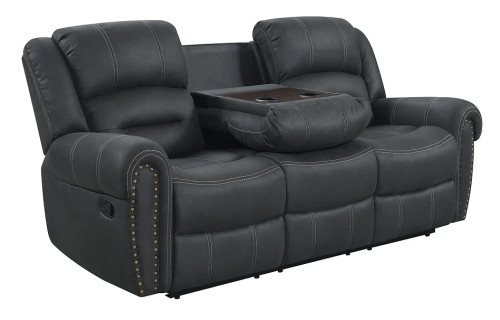Houston Gray 3Pcs Reclining Sofa in Fabric NEI-S8007 Gray