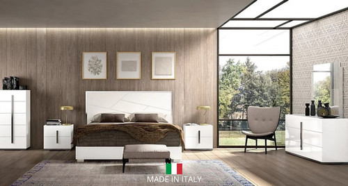 Dafne/Mara Bedroom Set in White NEI-Dafne/Mara by New Era Innovations