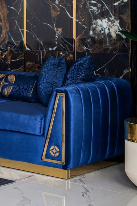 Olympia Navy Velvet Sofa NVF-OLYMPIA-NAVY-S