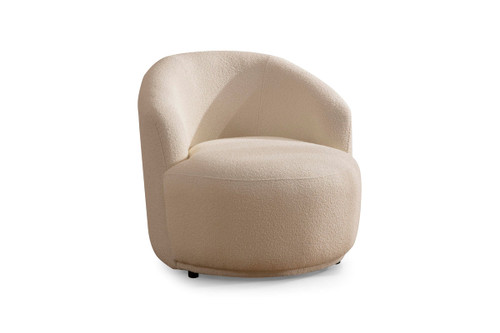 Bonita Ivory Boucle Accent Chair  NVF-BONITAIVORY-C