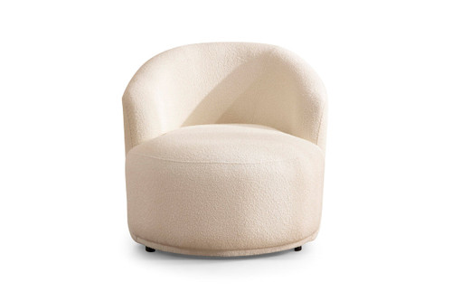 Bonita Ivory Boucle Accent Chair  NVF-BONITAIVORY-C