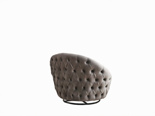 Lauren Gray Velvet Swivel Chair - Embrace Comfort