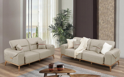 Sofa and Loveseat Oslo 2pcs Sofa and Loveseat in Fabric by Polaris Furniture