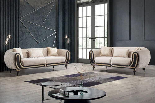 Sofa and Loveseat Avalon 2pcs Sofa and Loveseat in Velvet by Polaris Furniture