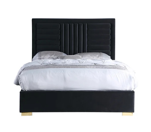 Anita Platform Bed in Velvet