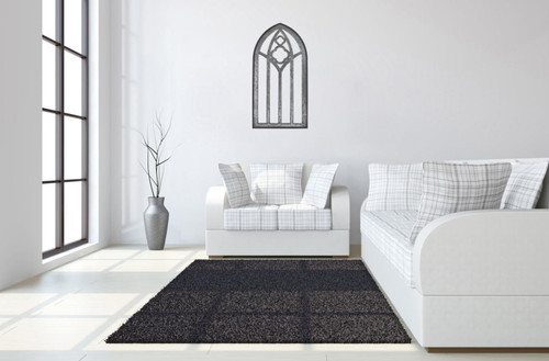 47x24 Metal Wall Decor - Dark Gray