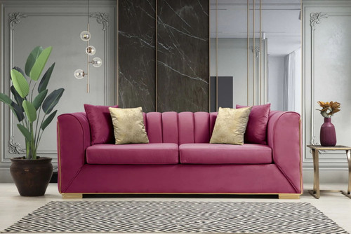 Armony 2Pcs. Sofa & Loveseat in Velvet Upholstery