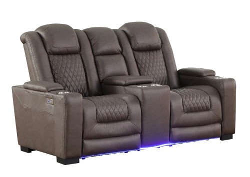 Ash 3Pcs Power Reclining Living Room Set in Polished Micro-Fiber NEI-S9303-3Pcs Brown