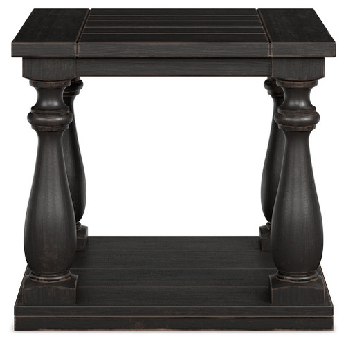 Mallacar - Black - Rectangular End Table