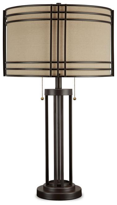 Hanswell - Metal Table Lamp  - Dark Brown