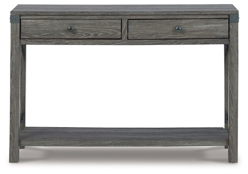 Freedan - Console Sofa Table - Grayish Brown