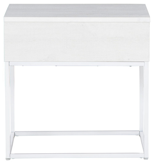 Deznee - White - Rectangular End Table