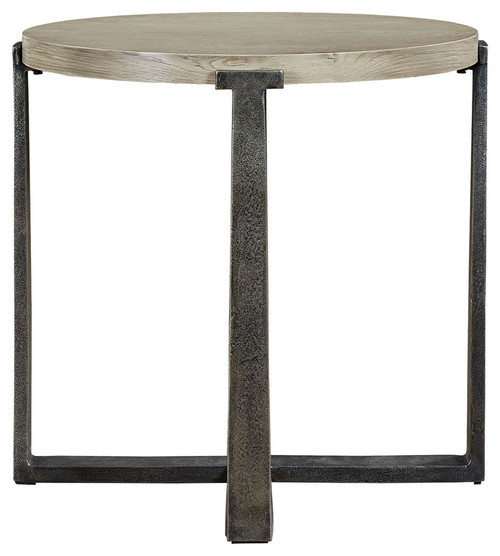 Dalenville - Round End Table - Gray