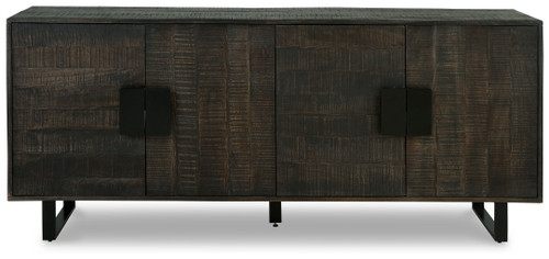 Kevmart - Grayish Brown / Black - Accent Cabinet