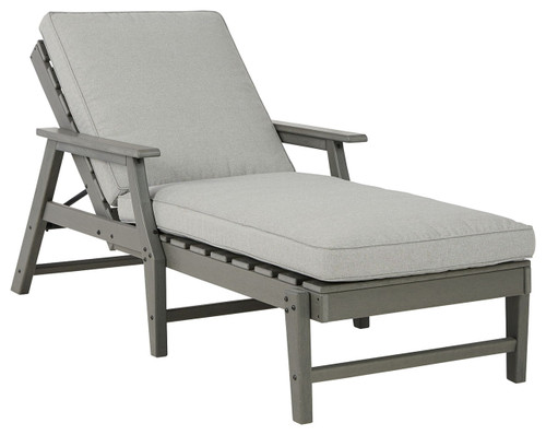 Visola - Chaise Lounge with Cushion - Gray