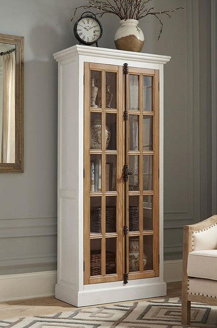 Tammi - 2-Door Tall Cabinet - Antique White And Brown