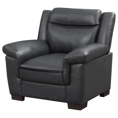 Arabella - Upholstered Padded Arm Accent Chair - Gray