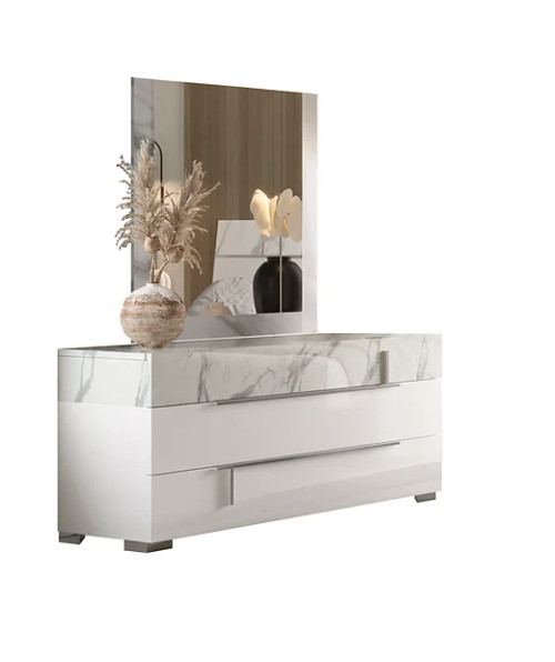 Sunset II Collection Bedroom Set - Bed & Nightstand & Dresser & Mirror