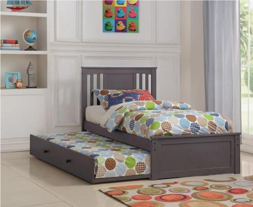 Twin Princeton Bed Slate Gray, Donco Kids 3217-TSG, 3217-FSG