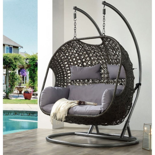 Vasant - 52" Hanging Chair - Fabric & Wicker Vasant - 52" Hanging Chair - Fabric & Wicker