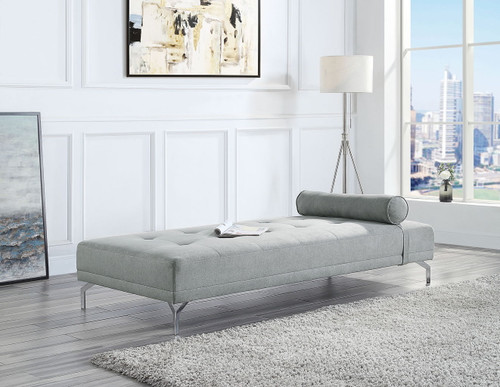 Quenti - Sofa Bed With Pillow - Gray Melange Velvet Quenti - Sofa Bed With Pillow - Gray Melange Velvet