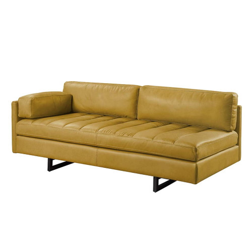 Radia - Sofa With Pillow - Turmeric Top Grain Leather Radia - Sofa With Pillow - Turmeric Top Grain Leather