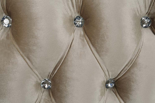 Sorina - Sofa With 7 Pillows - Velvet, Fabric & Antique Gold