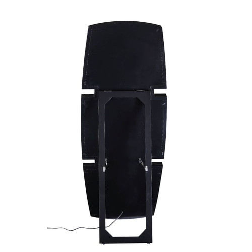 Noralie - 63" X 26" Floor Mirror With Faux Diamonds - Mirrored