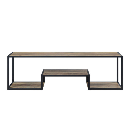 Idella - TV Stand - Rustic Oak & Black