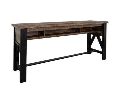 Loft Brown - Counter Height Sofa Table - Two Tone Gray / Brown