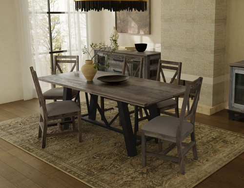 Loft - Chair With Fabric Seat (Set of 2) - Two Tone Gray / Brown