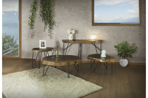 Vivo - Chairside Table - Natural Two Tone