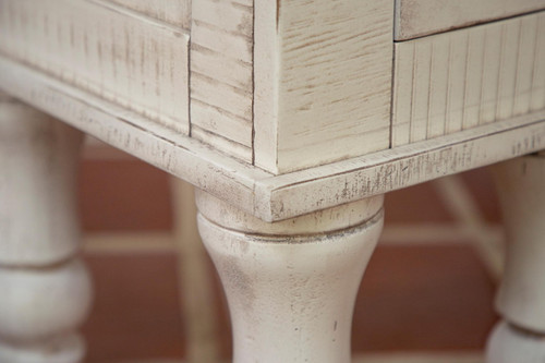 Rock Valley - End Table - White / Brown