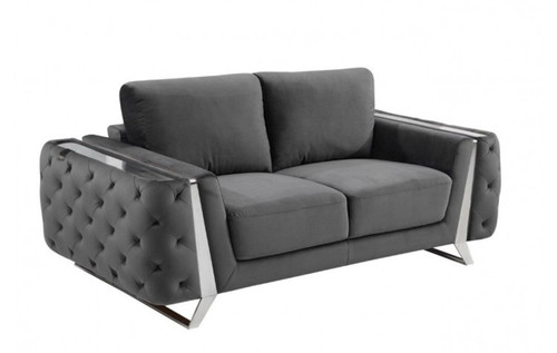 1051 - Contemporary Velvet Loveseat