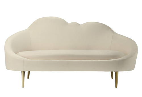 Cloud - Velvet Settee - Cream